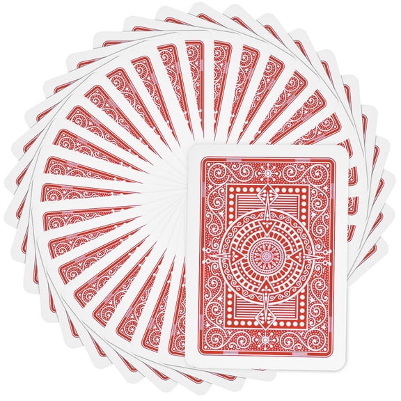 Modiano Texas Poker 2 Jumbo Index 100% Plastic Playing Cards | For Adults - Red Colour, Standard Playing Card Decks | Gift For Family & Friends | Playing Card