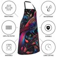 thumbnail image 5 of Kdxio Artistic Colorful Bird Apron with Pockets Adjustable Kitchen Aprons for Men Women Waterproof Aprons for Cooking,Drawing,Crafting, Baking Household Cleaning, 5 of 5