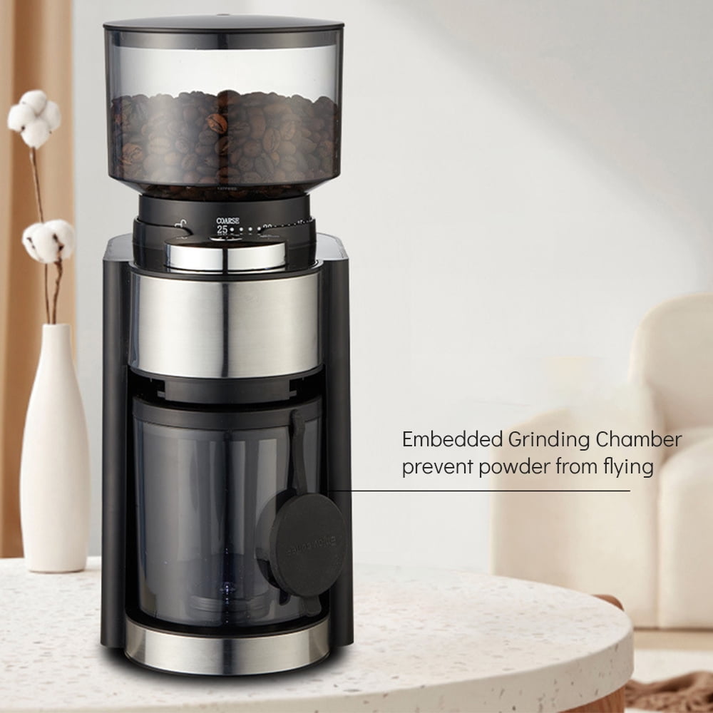 AREALER Electric Burr Coffee Grinder Adjustable Automatic Conical Burr Mill Coffee Bean Grinder with 25 Grind Setting for 2-12 Cups Capacity French Press Drip Coffee and Espresso Black