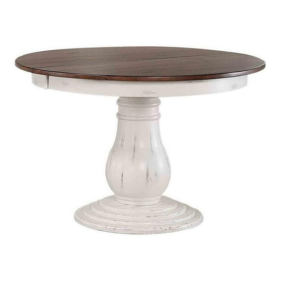 Rubberwood Bella Dining Table in Cocoa Brown/White