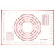 thumbnail image 1 of Alfombrilla para hornear con ruedas, alfombrilla para amasar masa de pizza de silicona, alfombrilla para amasar antiadherente impermeable, 24 x 16 pulgadas (rojo) JAMW Sencillez, 1 of 5