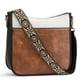 thumbnail image 1 of Bandolera BOSTANTEN Trendy de piel vegana hobo marrón blanco, 1 of 6