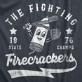 thumbnail image 2 of Mens The Fighting Firecrackers T Shirt Funny Fourth Of July Party Baseball Team Tee for Guys Graphic Tees, 2 of 9