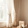 thumbnail image 6 of KFUIRDE 2Pcs Rope Curtain Tiebacks, Farmhouse Tassel Tie Backs for Window Curtains, Decorative Cord Buckle Drapery Holdbacks, Rustic Window Accessory, A, 6 of 7