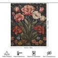 thumbnail image 2 of Boho Vintage Floral Shower Curtain for Bathroom with 12Hooks, Polyester Fabric Thick Shower Curtain Washable Waterproof Curtain, 2 of 6