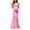 Pink, variant on Women Maternity Dresses Off Shoulder Long Sleeve Floral Mesh Overlay Ruffled Sleeve Pregnancy Photography Gown Maxi Dresses