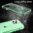 thumbnail image 3 of JETech Glitter Case for iPhone 12/12 Pro, 6.1-Inch, Bling Sparkle Shockproof Phone Bumper Cover, Cute Sparkly for Women and Girls (Green), 3 of 7