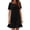 Black Dress, variant on Plus Size Women's Ribbed Velvet Ruffled Hem Mini Dress Round Neck Short Sleeve Solid Casual T-Shirt Dress Cocktail Party Shift Dress Red
