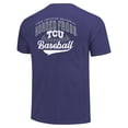 thumbnail image 3 of Men's Purple TCU Horned Frogs Baseball Comfort Colors T-Shirt, 3 of 3