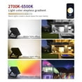 thumbnail image 3 of Projecteur Intelligent LED, IP66 Projecteur Extérieur Paysage Cour Mur Extérieur Projecteur Réfléchissant pour Décoration de Noël, Sélection Multi-Mode, 3 of 7