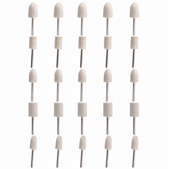 25Pcs set 1/8 inch Felt Polishing Buffing Points Mounted Imitation Wool For Rotary Tool