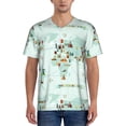 thumbnail image 4 of Haiem Hip Hop Hipster Baseball Jersey Button Down Shirts Sports Uniforms Men Women Jersey(World Travel Map,4X-Large), 4 of 9