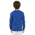 thumbnail image 2 of Daxton Youth Long Sleeve Cleveland Basic Tshirt - Royal White, Large, 2 of 3