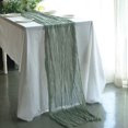 thumbnail image 2 of Balsa Circle 10 Feet Olive Green Cotton Cheesecloth Gauze Extra Table Runner Home Decorations, 2 of 8