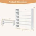 thumbnail image 3 of Stackable 6-Tier Shoe Rack, 31” Wide Freestanding Shoe Stand with Anti-Tipping Device, Space-Saving Shoe Storage for 18 Pairs, 3-in-1 Shoe Shelf Organizer for Closet Entryway Hallway (White), 3 of 9