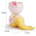 thumbnail image 2 of Succulent Planter with Drainage Mermaid Small Plant Cactus Flower Pot Flower Pot Yellow, 2 of 9