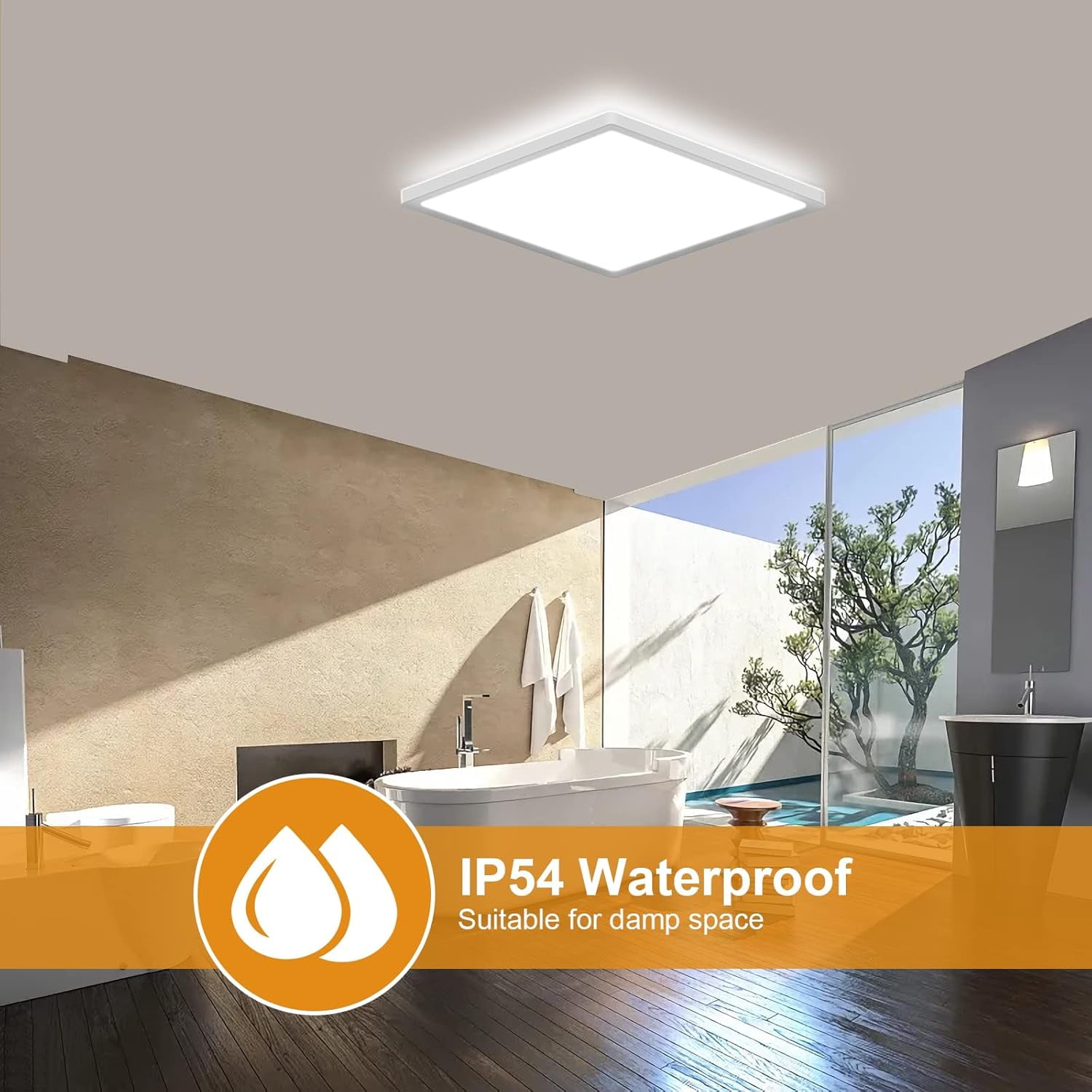 12Inch LED Flush Mount Ceiling Light Dimmable with Remote Control, 24W 2400lm 3000K-6500K LED Ceiling Light Fixture Dimmable, Led Ceiling Lamp for Living Room, Bedroom, Kitchen, Laundry Room