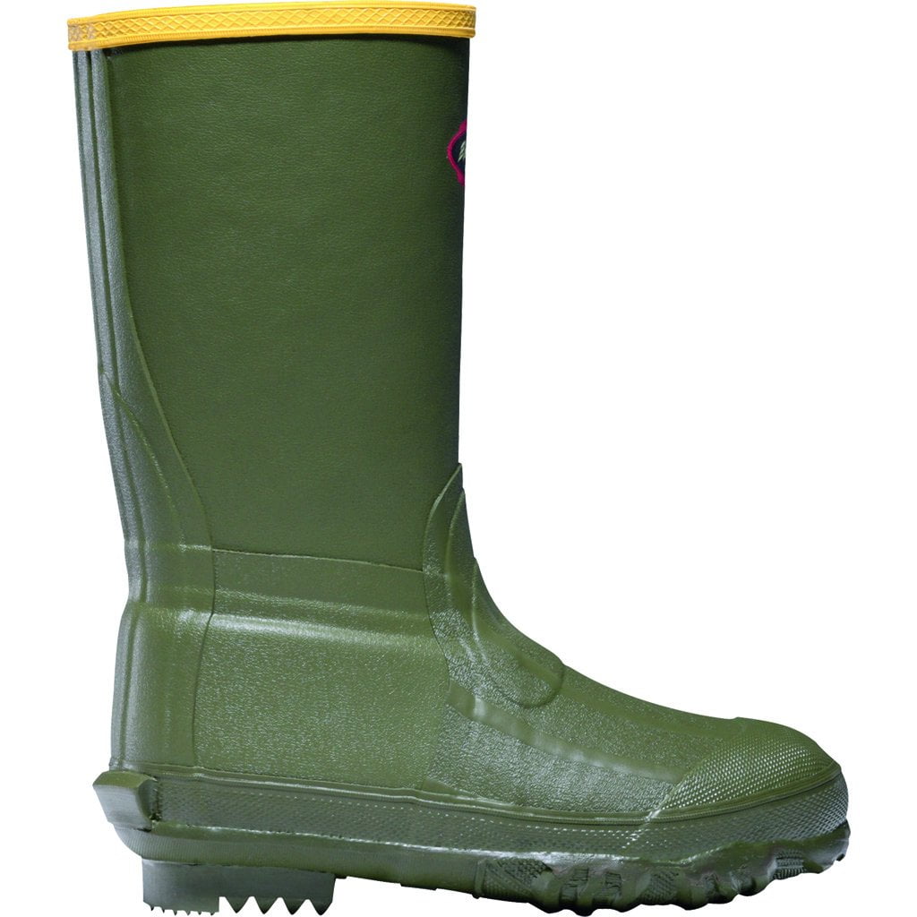 LaCrosse LaCrosse Lil Burly Waterproof Kids Green Rubber Boots With