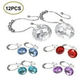 thumbnail image 1 of jiaroswwei 12Pcs/Set Bathroom Bling Round Acrylic Rhinestone Decorative Shower Curtain Hook, 1 of 5