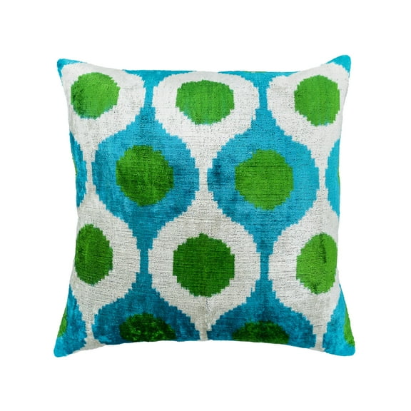Bolero Silk Velvet Ikat Pillow, 20" X 20"