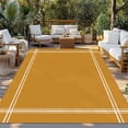 thumbnail image 2 of 4' x 6' Outdoor Rug, Pure Turmeric Outdoor Washable Rug Large Floor Carpet, Simple Solid Color Non Shedding Area Rug for Outside Patio RV Porch Deck Balcony Camping Living Room, 2 of 9