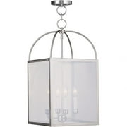 4046-07-Livex Lighting-Milford - Four Light Chain Hanging Lantern -Traditional Installation