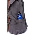 thumbnail image 3 of KAUKKO Mochila de viaje escolar para universidad flexible con portátil para 15",22L(Lienzo/Gris) KAUKKO E5-1-grey, 3 of 5