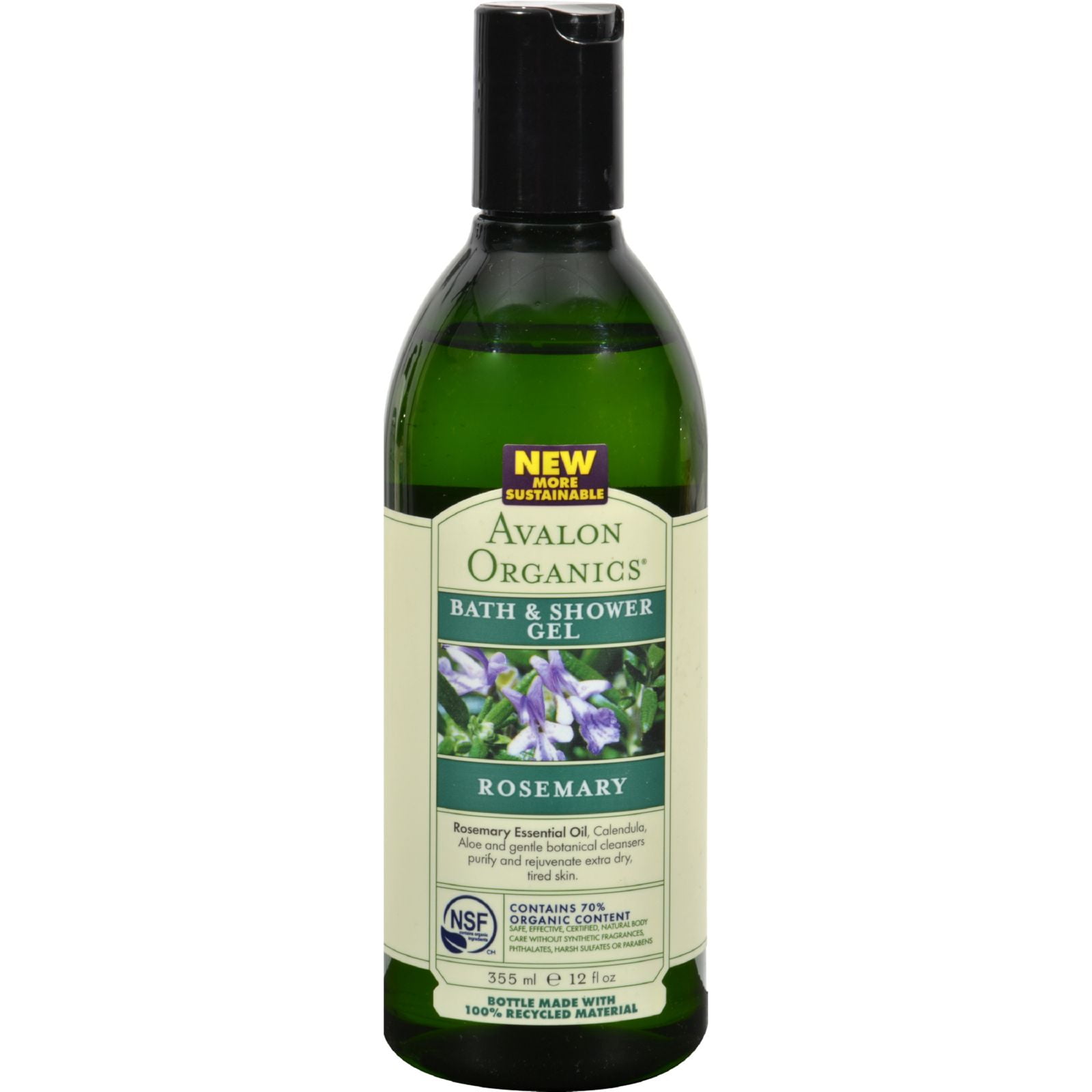 Avalon Organics Bath and Shower Gel Rosemary 12 fl oz