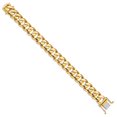 thumbnail image 2 of 14k Yellow Gold Bracelet Men's Curb 16.15 mm 9 in Hand Polished Fancy Link with Box Catch Clasp, 2 of 2