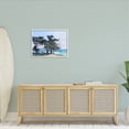 thumbnail image 2 of Stupell Coastal Sandy Trees Ocean Waves Landscape Painting White Framed Art Print Wall Art, 2 of 7