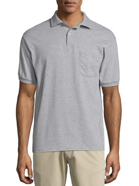Hanes Men's Ecosmart Jersey Polo Shirt with Pocket