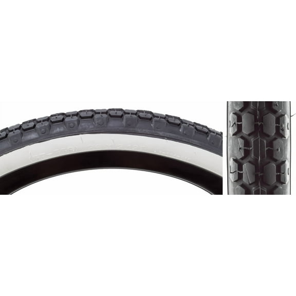 Sunlite K80 Cruiser Tire 26x2.125 Black/White Steel Bead MTB 559-ISO Bike 26"
