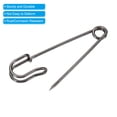thumbnail image 4 of Uxcell Safety Pins 1.5 Inch Large Metal Sewing Pins Black 50Pcs, 4 of 5