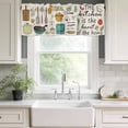 thumbnail image 3 of Kitchenware Rod Pocket Curtain Valance, Vintage Kitchen Cooking Tool Retro Beige Farmhouse Window Valance for Living Room, Bedroom, Kitchen 60"W x 18"L, 3 of 9