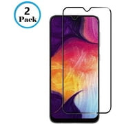 Screen Protector Compatible with Samsung Galaxy A50 /Galaxy A30 Screen Protector, 2 Pack Tempered Glass Full Adhesive