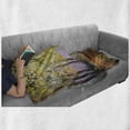 thumbnail image 6 of Country Soft Flannel Fleece Blanket, Image of Spring Landscape in Forest with Falling Leaf and Various Trees Mod Print, Cozy Plush for Indoor and Outdoor Use, 50" x 60", Brown Green, by Ambesonne, 6 of 6
