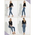 thumbnail image 6 of PINKSIR T Shirts for Women Mock Neck Short Sleeve Tops Dressy Casual Slim Fit Mock Turtleneck Tee, 6 of 8