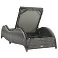 thumbnail image 2 of vidaXL Chaise Lounge Chair Rattan Sun Bed with Cushion Poly Rattan Anthracite, 2 of 12