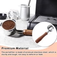 thumbnail image 4 of Coffee Machine Handle Fine Mesh Dinning Home Kitchen Anti-slide Portafilter Stainless Steel Three-ear Extraction Maker No Bottom Kitchen Shop Type 4, 4 of 7