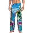 thumbnail image 2 of Picia Little Sea Turtles Mens Soft Woven Cotton Elastic Waistband Sleep Pajama Pant Lounge Sleep Pant With Pockets And Drawstring-Small, 2 of 9
