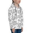 thumbnail image 3 of Salouo Sea Turtle Pattern Hoodie Sweatshirt for Youth, Fall Pullover Hoodie Sweatshirt Long-Sleeve Pullover Hooded Sweatshirt-Medium, 3 of 6