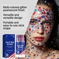 thumbnail image 6 of SDOHIG Red White Blue Face Hair Glitter Stick, Patriotic USA Flag Star Face Glitter for Independence Day & Memorial Day, 4th of July Outfits for Women & Kids, 15g, 6 of 8