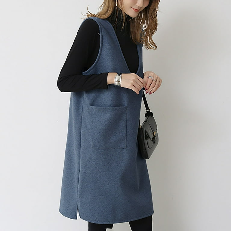 Arlun Women's V-Neck Sleeveless Midi Sweater Dress Solid Color Knit Vest Oversized Casual Knee Length Pullover Dresses with Pockets 2025 Autumn Winter Outfits Blue L - Walmart.com Arlun Women's V-Neck Sleeveless Midi Sweater Dress Solid Color Knit Vest Oversized Casual Knee Length Pullover Dresses with Pockets 2025 Autumn Winter Outfits Blue L - Walmart.com