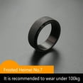 thumbnail image 2 of Men Rings Exquisite Simple Style Solid Color Man Titanium Steel Ring Fashion Decor Accessory Jewelry Decoration Birthday Gift Silver 21mm, 2 of 9