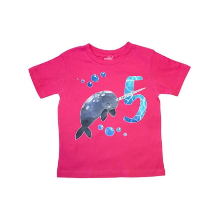 

Inktastic Cute Narwhal 5th Birthday Gift Toddler Boy or Toddler Girl T-Shirt