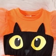 thumbnail image 3 of lnmuld Cat Bat Tutu Dress Puff Short Sleeve Solid Tulle Halloween Cosplay Party Outfit 3-4 Years, 3 of 5