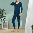 thumbnail image 3 of 2Pcs/Set Thermal Underwear for Men, Fleece Base Layer Top & Bottom Set, Insulated Long Johns for Cold Weather Hunting, 3 of 7
