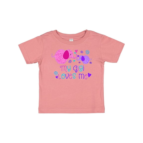 Inktastic My Gigi Loves Me Cute Elephants Boys or Girls Baby T-Shirt