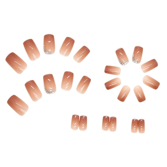Pink Translucent Press on Nails Lightweight and Seamless Manicure for Daily Everyday Wearing Jelly Glue Model