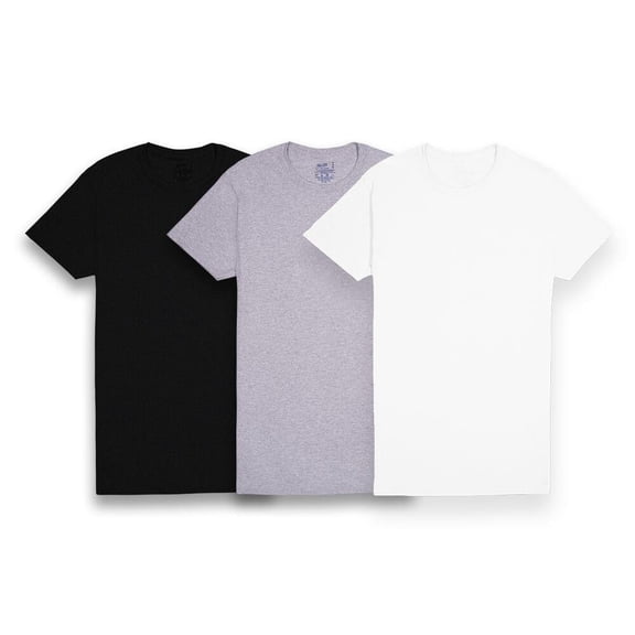 Playera Interior Fruit of the Loom para Hombre, 3 Piezas Cuello Redondo Multicolor Talla EG